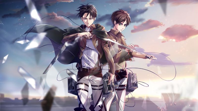 Eren Yeager, Levi Ackerman, Attack on Titan, Shingeki no Kyojin