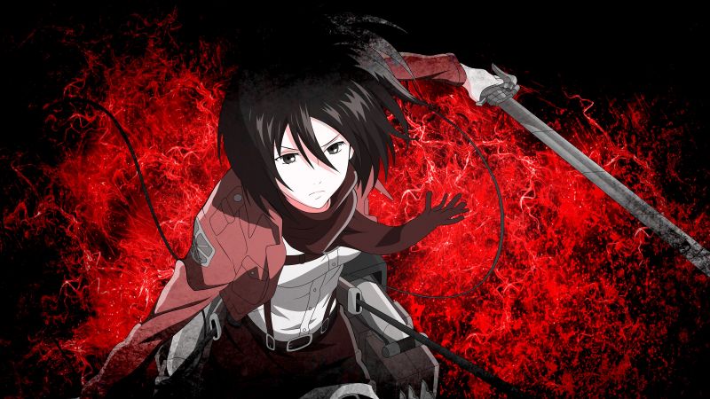 Mikasa Ackerman, Attack on Titan, 5K, Shingeki no Kyojin