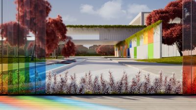 Modern architecture, Colorful, Aesthetic, Microsoft Design