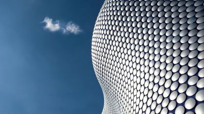 Selfridges Building, Birmingham, Modern architecture, Symmetry, Blue Sky, Windows 7