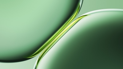 Green abstract, 3D Render, Gradient background, Green aesthetic, Pastel green, 5K