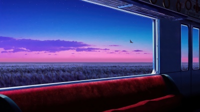 Twilight, Journey, Dreamy, Train, Scenic, Lonely, Evening sky, Solitude