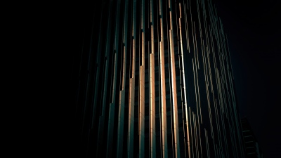 Abu Dhabi, Modern architecture, Glass building, Dark aesthetic, 5K