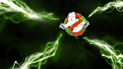 Ghostbusters, Electric, Logo, Lightning, Green aesthetic, Smoke