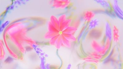 Dreamy, Abstract flower, Luminous, Floral Background, Ethereal, Pink flower, Pastel pink, Iridescence