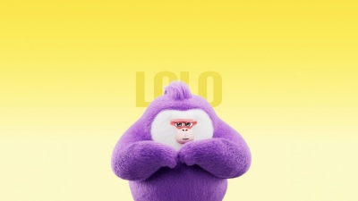 Cute gorilla, Cartoon, 5K, Honor Magic V Flip 2, Stock, Yellow gradient, Cute cartoon