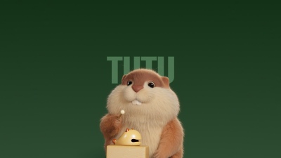 Beaver, Cute cartoon, 5K, Honor Magic V Flip 2, Stock, Green background