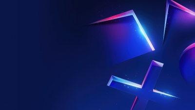 PlayStation, Blue aesthetic, PlayStation Gaming, PlayStation controller, 5K, Neon, Geometric, Futuristic