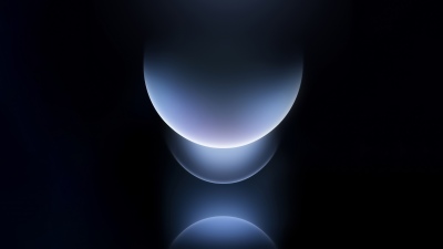 Blue abstract, Spheres, Gradient shapes, Dark background, Honor Win, Stock, 5K