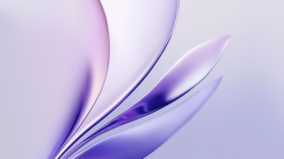 Glossy, Purple abstract, Modern, Lavender background, 5K