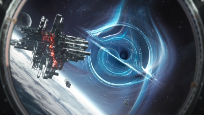 Space station, Black hole, 5K, Futuristic, Spaceship, 5K
