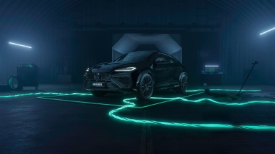Brabus 900 Superblack, Lamborghini Urus SE, 2026, 5K, Black cars, Neon Lights, Futuristic, Dark aesthetic