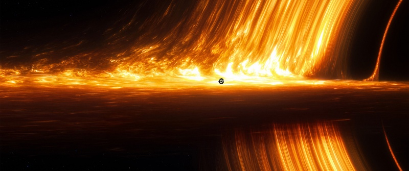 Gargantua, Endurance, Interstellar, Black hole, 5K, Outer space
