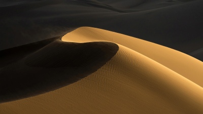 Golden hour, Desert, Landscape, Sunlight, Ripples, Texture, 5K, 8K