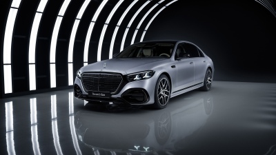 Mercedes-Benz S 580 e 4MATIC, AMG line, 2026, 5K, Dark aesthetic, LED lighting