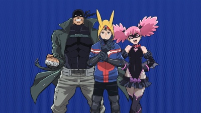 My Hero Academia: Vigilantes, 5K, Knuckleduster, Koichi Haimawari, Pop Step, Blue background, Anime series