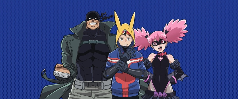 My Hero Academia: Vigilantes, 5K, Knuckleduster, Koichi Haimawari, Pop Step, Blue background, Anime series