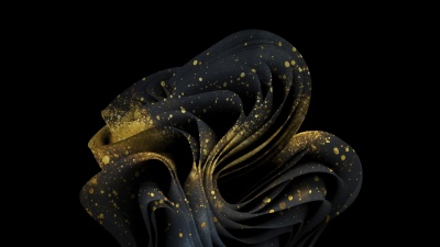 Windows 11, 50th Anniversary, Bloom collection, 5K, 8K, Dark aesthetic, Black background, Dark abstract