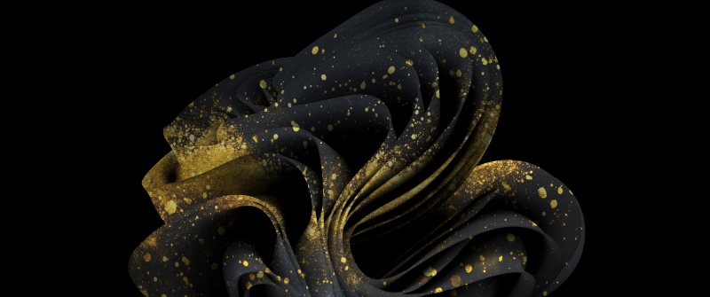 Windows 11, 50th Anniversary, Bloom collection, 5K, 8K, Dark aesthetic, Black background, Dark abstract