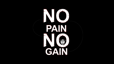 No pain No gain, Motivational quotes, Black background, AMOLED, 5K, Workout