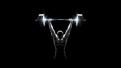 Weightlifter, Strength, Black background, Glowing, AMOLED, Minimal art, 5K, Weightlifting