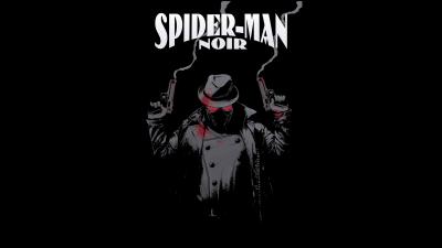 Spider-Man Noir, 12K, Artwork, 5K, 8K, AMOLED, Black background, Marvel Superheroes